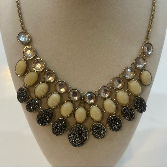 New York & Company Multi-Row Bib Statement Necklace - Picture 3 of 13